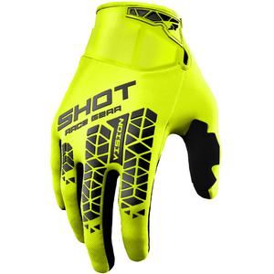 Rękawice motocrossowe Shot Vision Tech fluorescencyjne żółte