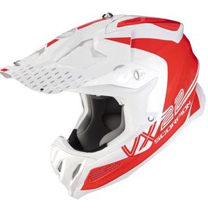 Kask motocrossowy Scorpion VX-22 Air Ares biało-czerwony