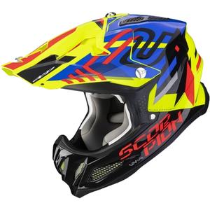 Kask motocrossowy Scorpion VX-22 Air Neox czarno-czerwono-niebiesko-żółty