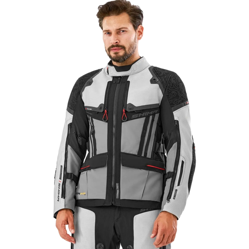 Kurtka motocyklowa Shima Tracker jasnoszara