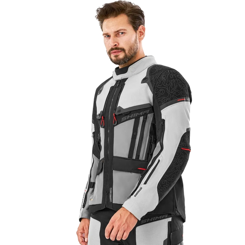 Kurtka motocyklowa Shima Tracker jasnoszara