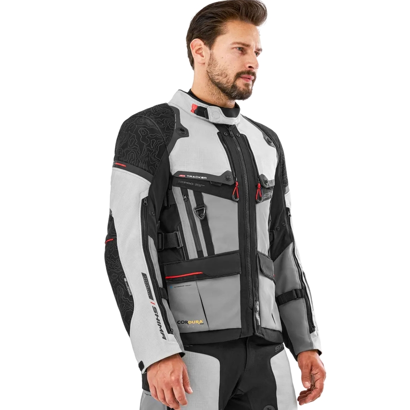 Kurtka motocyklowa Shima Tracker jasnoszara