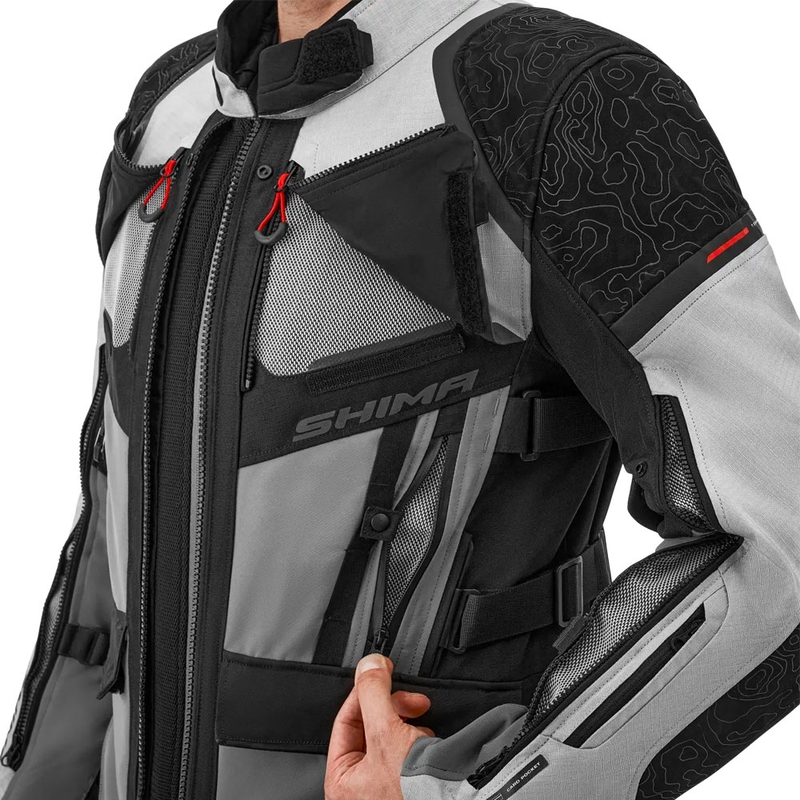 Kurtka motocyklowa Shima Tracker jasnoszara