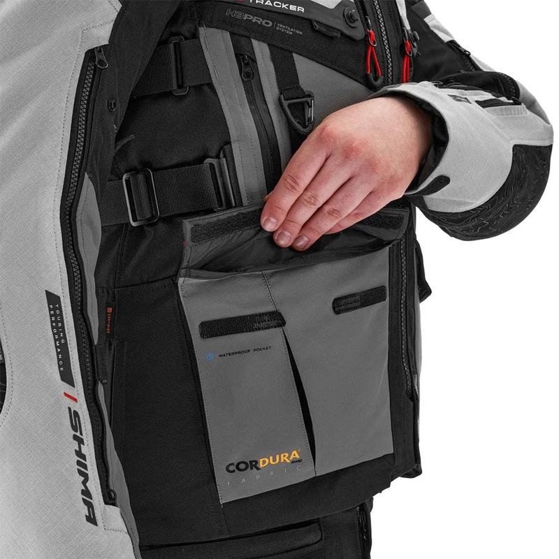 Kurtka motocyklowa Shima Tracker jasnoszara