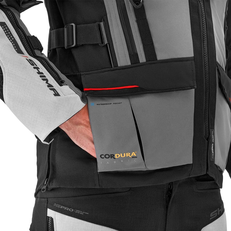 Kurtka motocyklowa Shima Tracker jasnoszara
