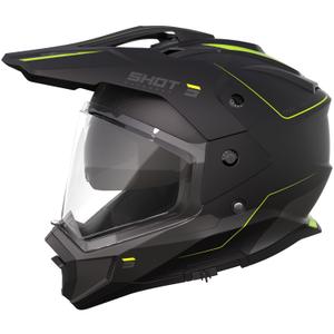 Kask motocyklowy enduro Shot Trek Max Vision Rally matowy czarno-fluo żółty
