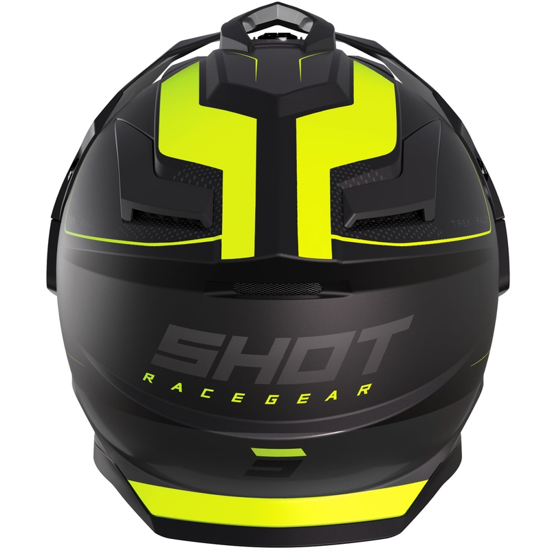 Kask motocyklowy enduro Shot Trek Max Vision Rally matowy czarno-fluo żółty