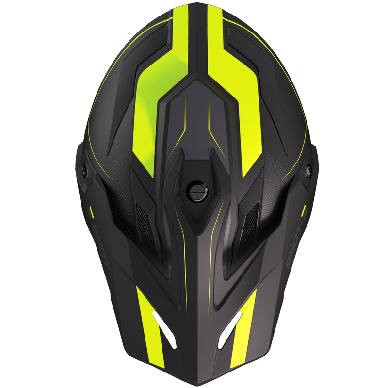 Kask motocyklowy enduro Shot Trek Max Vision Rally matowy czarno-fluo żółty