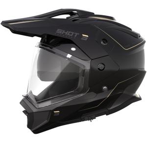 Kask motocyklowy enduro Shot Trek Max Vision Rally połyskujący czarno-piaskowy