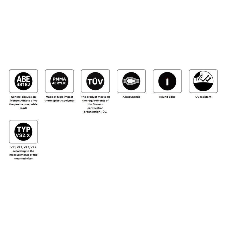 Windshield PUIG TOURING PLUS WITH VISOR transparent