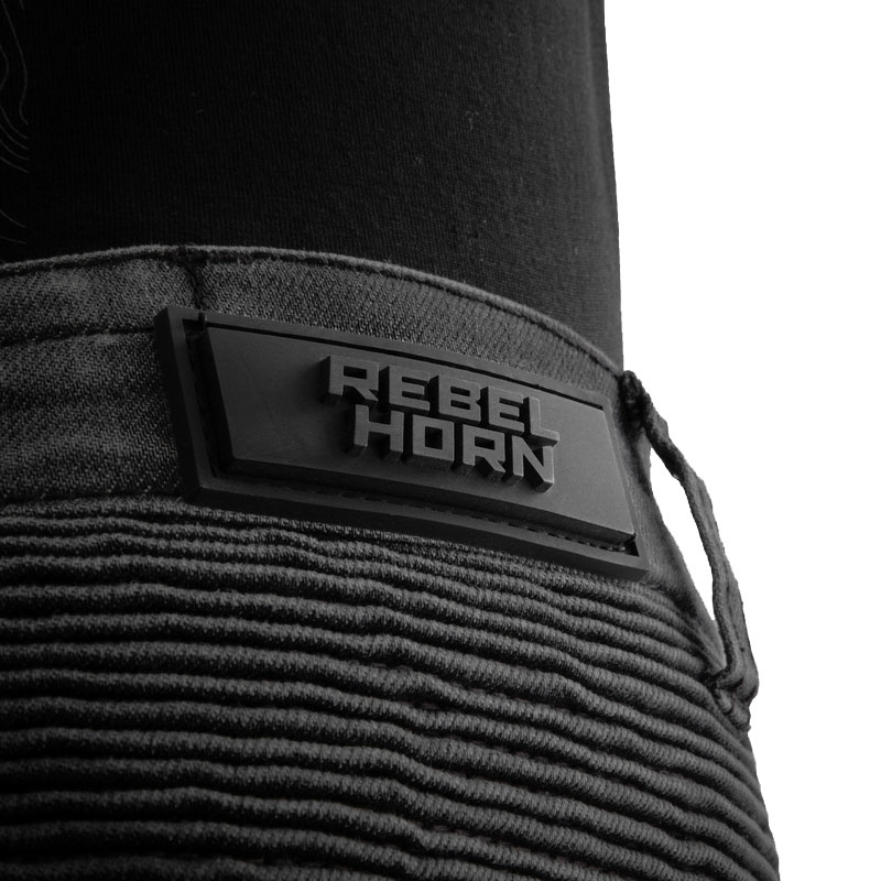 Rebelhorn Revolt Jednowarstwowe jeansy motocyklowe czarne