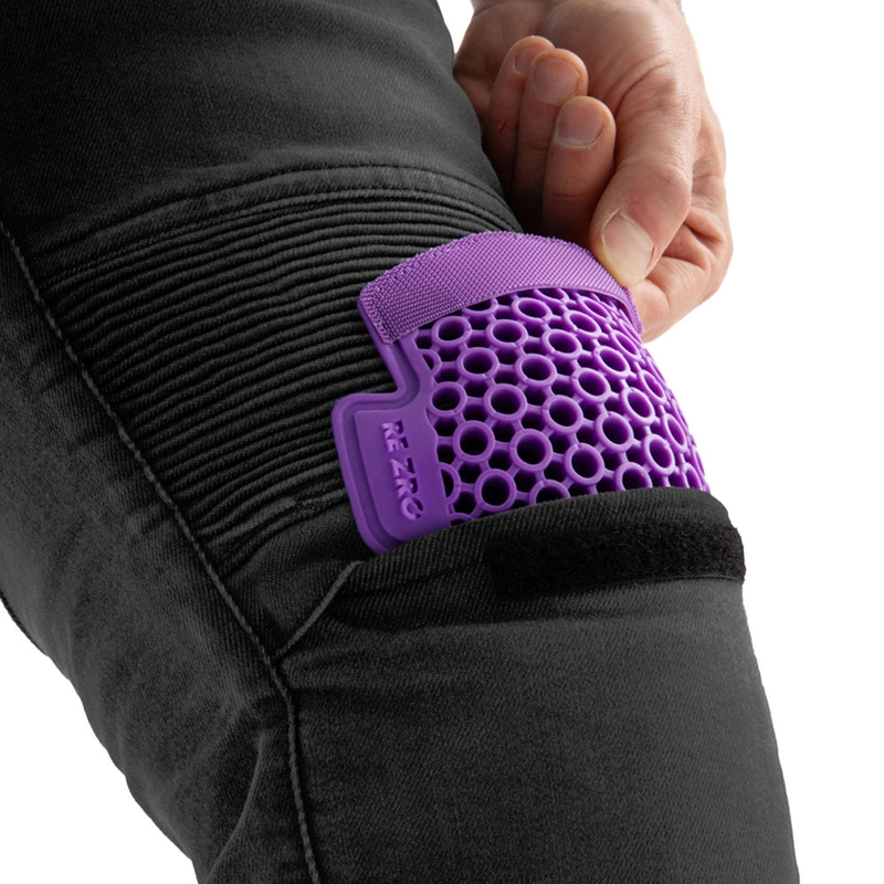 Przedłużone jeansy motocyklowe Rebelhorn Revolt Monolayer czarne