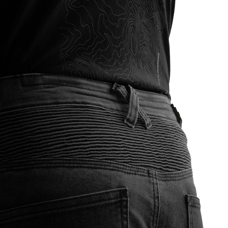 Przedłużone jeansy motocyklowe Rebelhorn Revolt Monolayer czarne