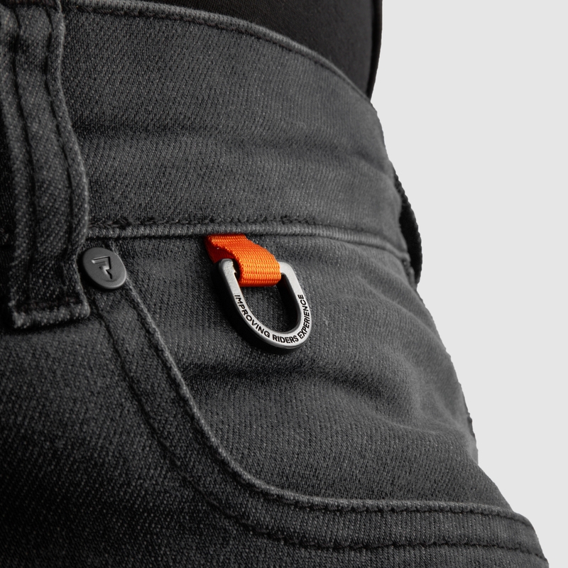 Przedłużone jeansy motocyklowe Rebelhorn Revolt Monolayer czarne