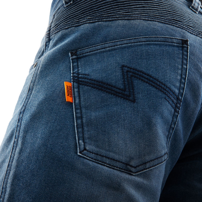 Rebelhorn Revolt Jednowarstwowe dżinsy motocyklowe w kolorze spranego błękitu