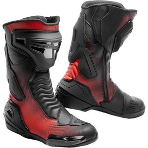 Buty motocyklowe Rebelhorn GTR czarno-fluo-czerwone