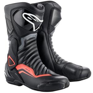 Buty motocyklowe Alpinestars S-MX 6 czarno-szaro-fluo-czerwone