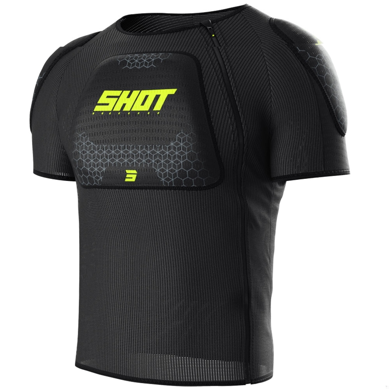 Ochraniacz ciała Shot Airlight T-Shirt czarno-fluo żółty