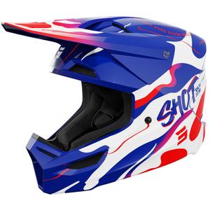 Kask motocrossowy dla dzieci Shot Furious Beast Glossy Blue-Red