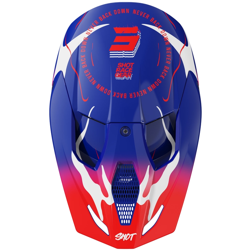 Kask motocrossowy dla dzieci Shot Furious Beast Glossy Blue-Red