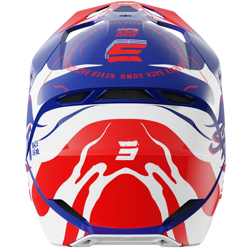 Kask motocrossowy dla dzieci Shot Furious Beast Glossy Blue-Red