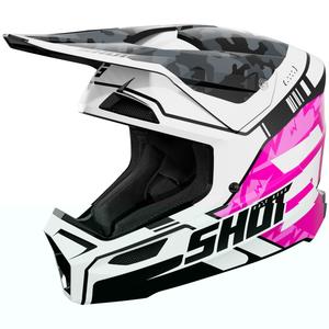 Kask motocrossowy dla dzieci Shot Furious Flash w kolorze lśniącego różu
