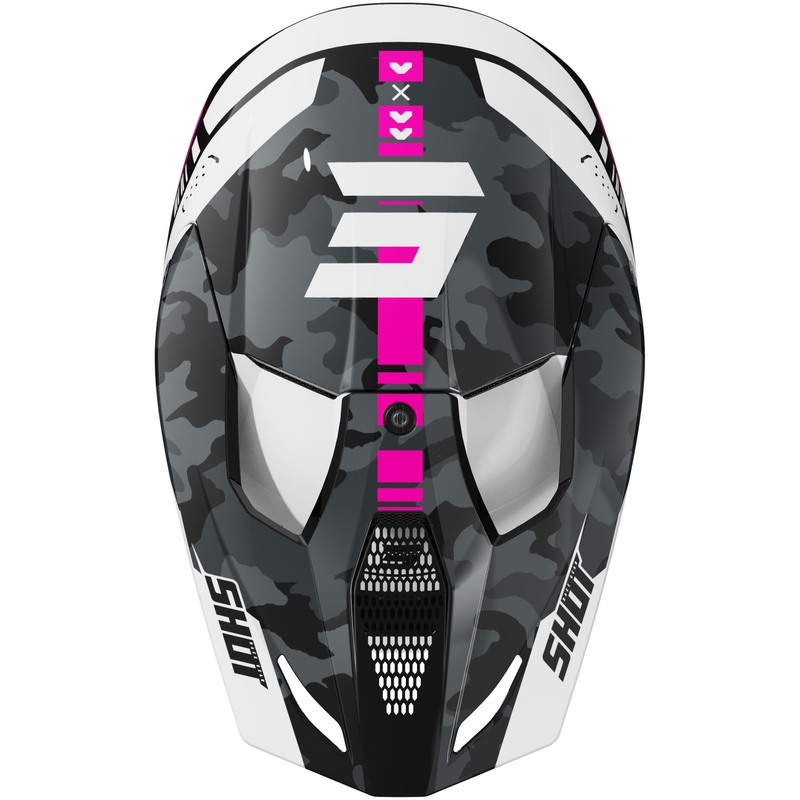 Kask motocrossowy dla dzieci Shot Furious Flash w kolorze lśniącego różu