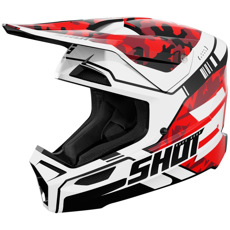 Kask motocrossowy dla dzieci Shot Furious Flash Glossy Red