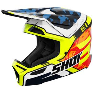 Kask motocrossowy dla dzieci Shot Furious Flash Glossy Blue-Fluo Yellow