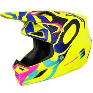 Kask motocrossowy dla dzieci Shot Speed Ghost Shiny Fluo Yellow
