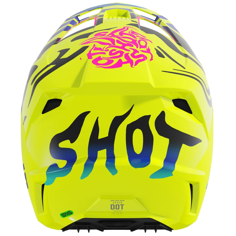 Kask motocrossowy dla dzieci Shot Speed Ghost Shiny Fluo Yellow