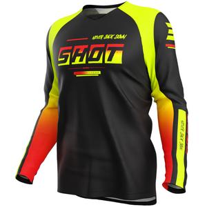 Koszulka motocrossowa Shot Draw Block dla dzieci Fluo Yellow