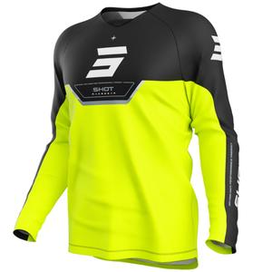 Koszulka motocrossowa dla dzieci Shot Draw Daytona w kolorze fluorescencyjnym żółtym