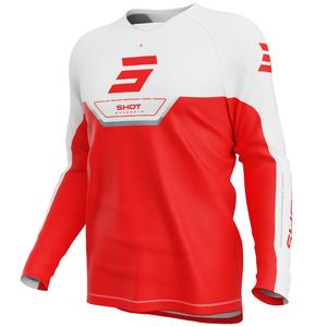 Koszulka motocrossowa Shot Draw Daytona dla dzieci w kolorze czerwonym