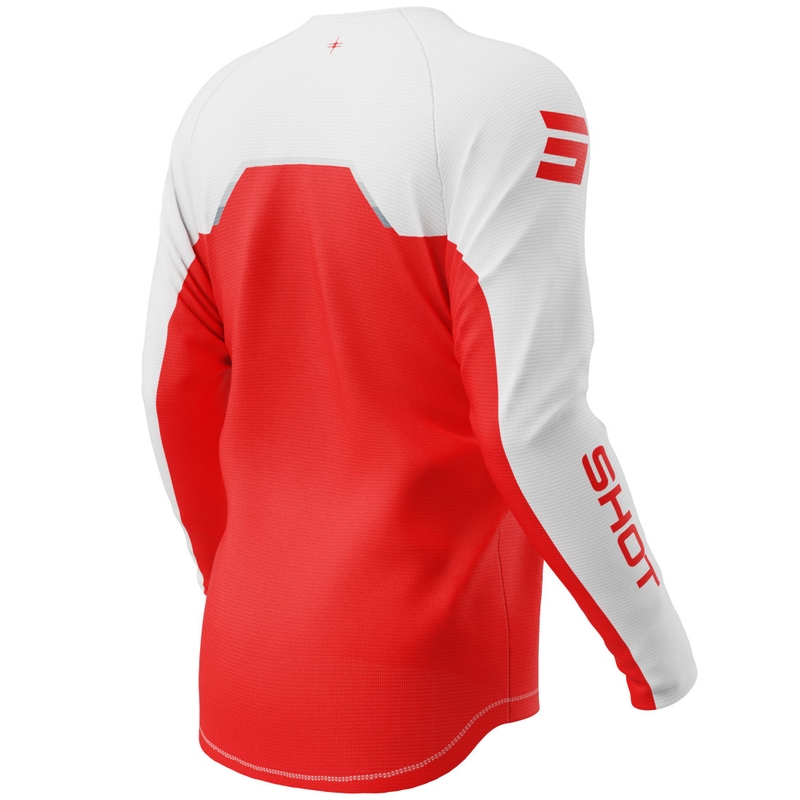 Koszulka motocrossowa Shot Draw Daytona dla dzieci w kolorze czerwonym