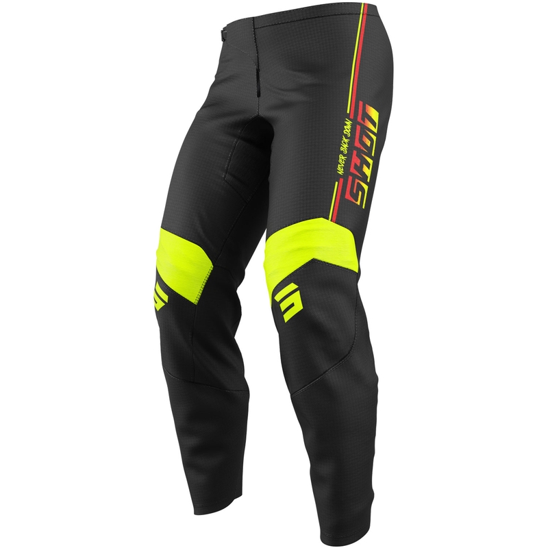 Spodnie motocrossowe Shot Draw Block dla dzieci w kolorze fluorescencyjno-żółtym