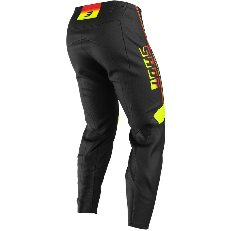 Spodnie motocrossowe Shot Draw Block dla dzieci w kolorze fluorescencyjno-żółtym