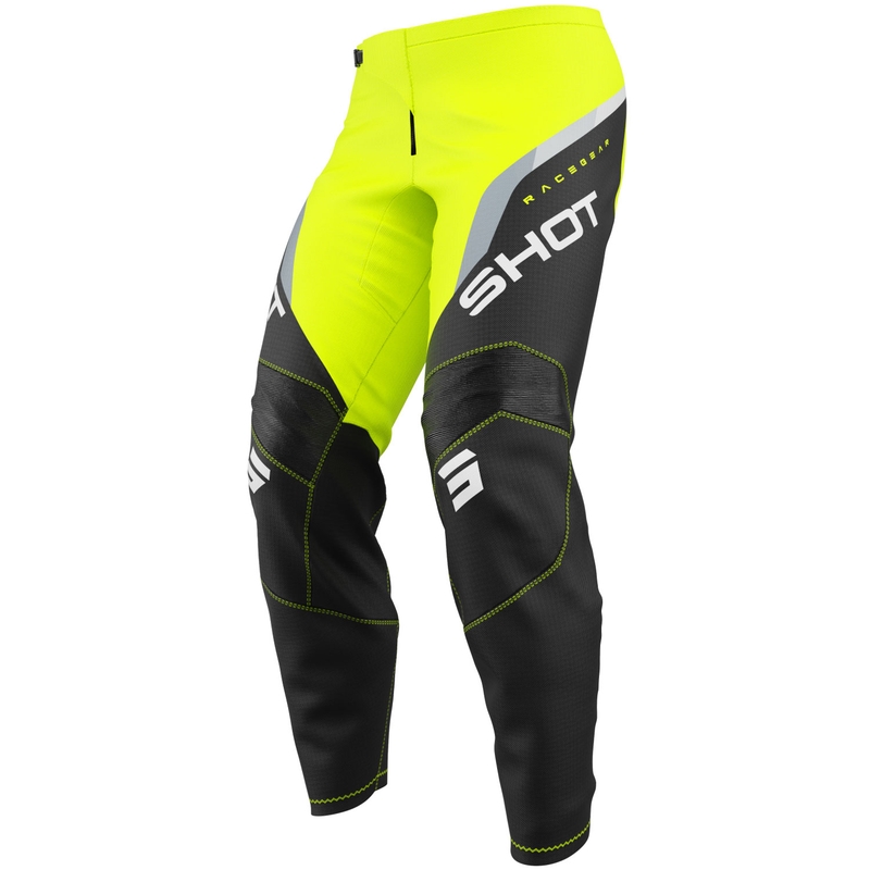 Spodnie motocrossowe Shot Draw Daytona dla dzieci w kolorze fluorescencyjnym i żółtym