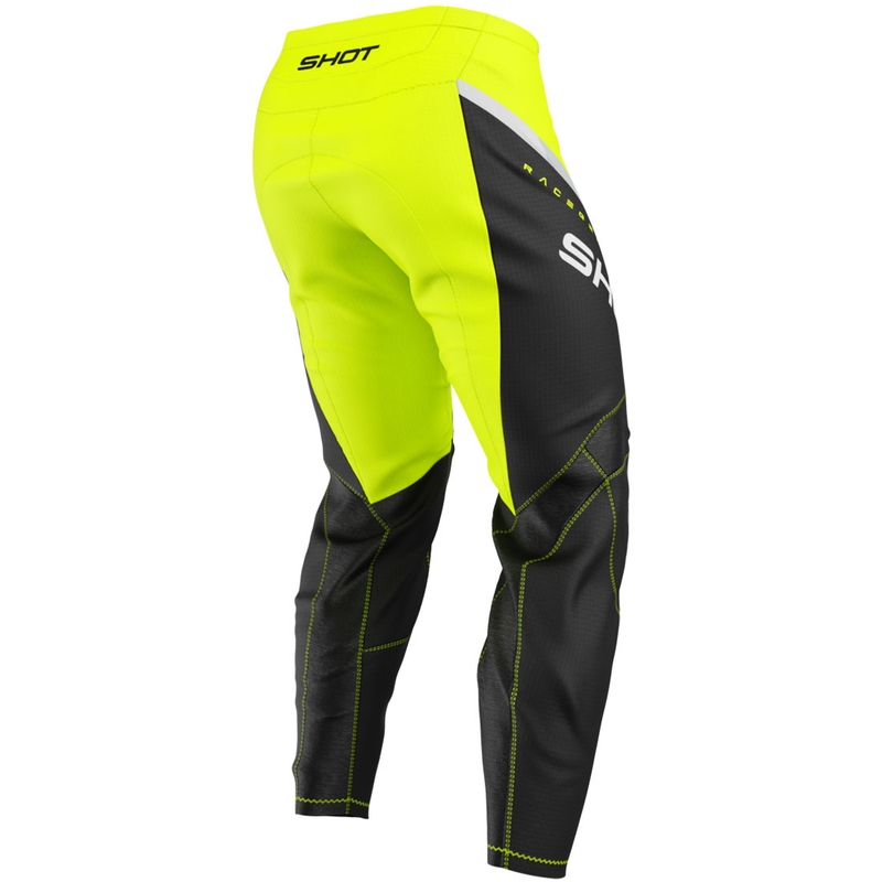 Spodnie motocrossowe Shot Draw Daytona dla dzieci w kolorze fluorescencyjnym i żółtym