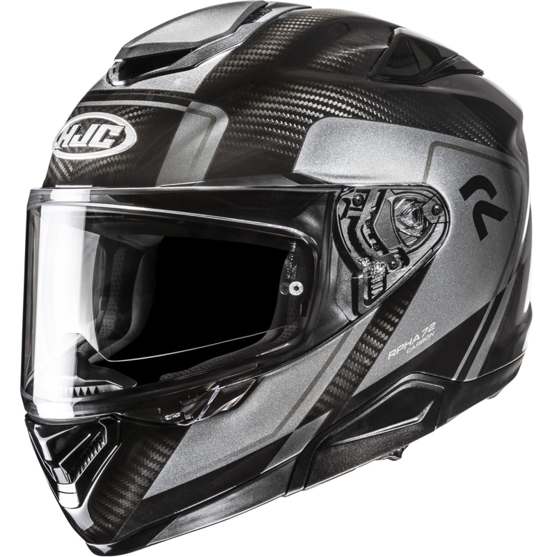 Kask motocyklowy integralny HJC RPHA 72 Carbon Fynex MC5 w kolorze czarno-szarym