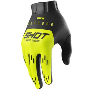 Rękawiczki motocrossowe Shot Race Evo dla dzieci, fluorescencyjne, żółte