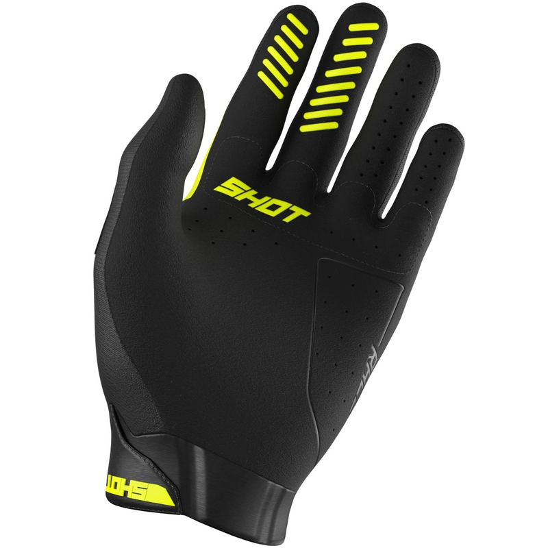 Rękawiczki motocrossowe Shot Race Evo dla dzieci, fluorescencyjne, żółte
