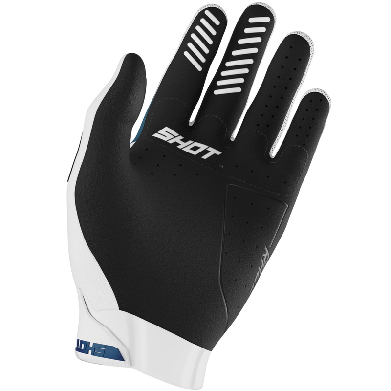 Rękawiczki motocrossowe Shot Race Evo dla dzieci Petrol Blue