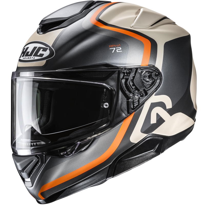 Kask motocyklowy integralny HJC RPHA 72 Ernem MC7SF czarno-beżowo-pomarańczowy