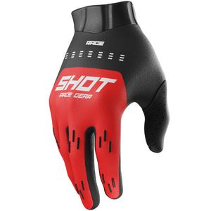 Rękawiczki motocrossowe Shot Race Evo dla dzieci, czerwone