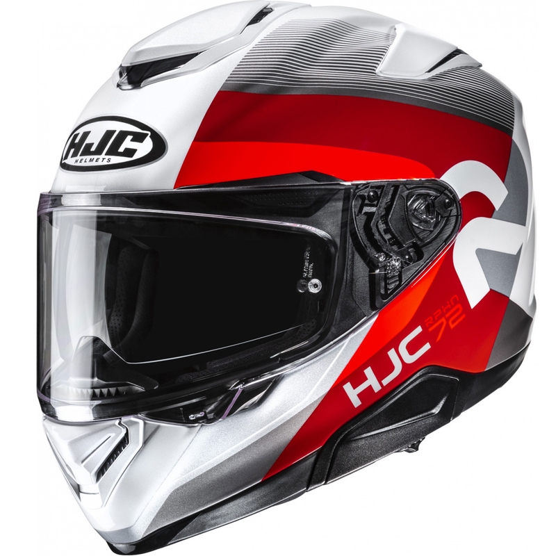 Kask motocyklowy integralny HJC RPHA 72 Phyta MC1 szaro-biało-czerwony