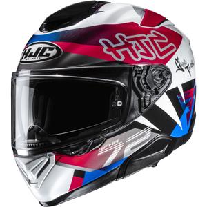 Kask motocyklowy integralny HJC RPHA 72 Goldy MC21 biało-czerwono-niebieski