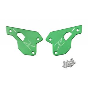 Heel plates PUIG 22007V green for KAWASAKI Z 900 2023-2026