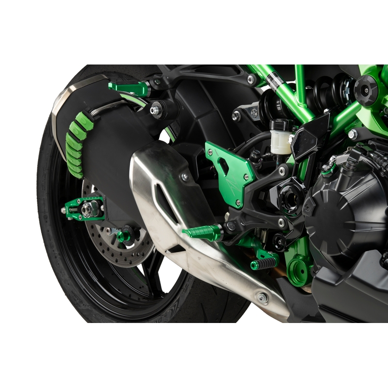 Heel plates PUIG green for KAWASAKI Z 900 2023-2026
