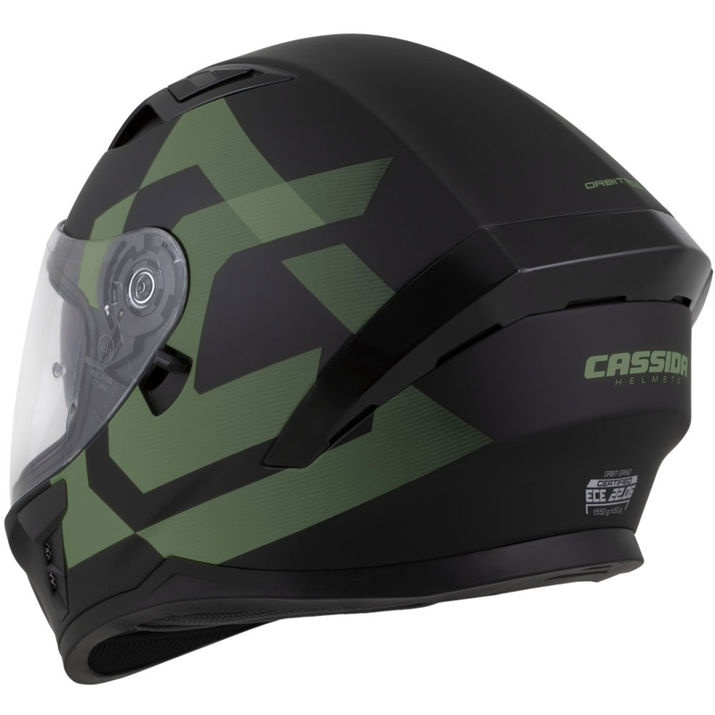 Kask motocyklowy integralny Cassida Orbit Grind matowoczarno-ciemnozielony